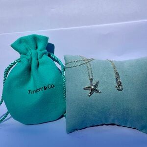 TIFFANY & CO. Elsa Peretti Starfish Necklace Pendant 925 sterling silver + bag